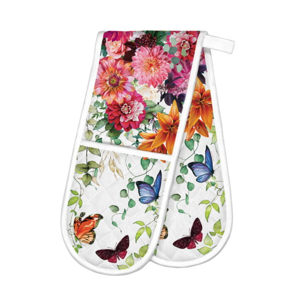 Sweet Floral Melody Double Oven Gloves