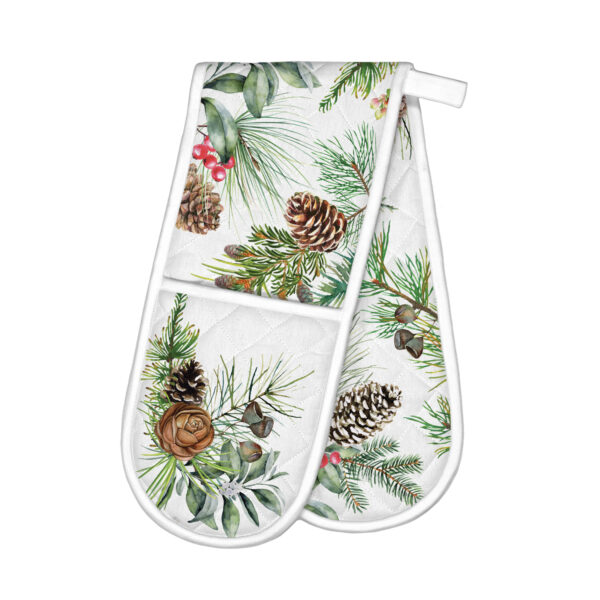 White Spruce Double Oven Gloves