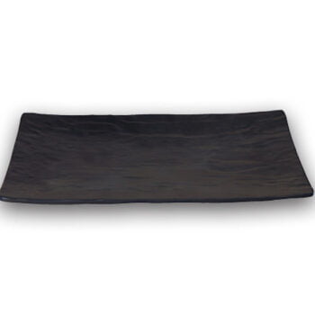 Bella Tavolo Black Earthenware Medium Rectangle Platter