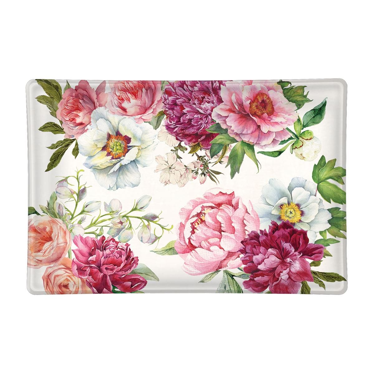 Michel Design Works Blush Peony Rectangular Soap Dish NZ