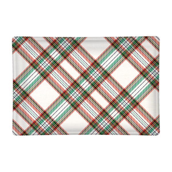 Vintage Plaid Rectangular Soap Dish