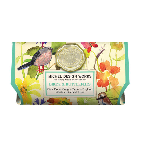 Michel Design Works Birds & Butterflies Large Soap Bar