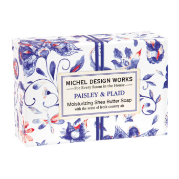 Michel Design Works Paisley & Plaid Single Boxed Soap