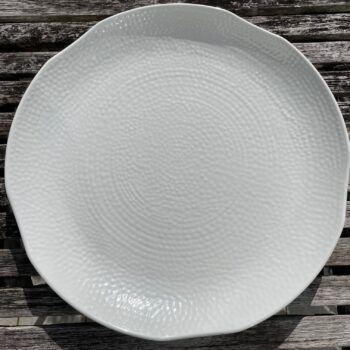Bella Tavolo White Melamine XL Round Texture Platter