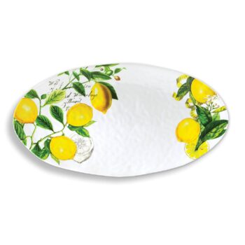 Michel Design Works Lemon Basil Melamine Oval Platter