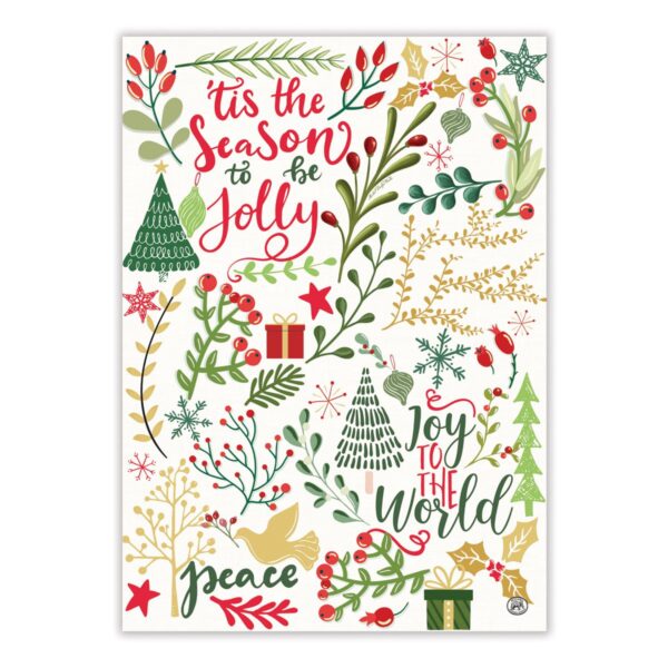 Michel Design Works Joy to the World Tea Towel