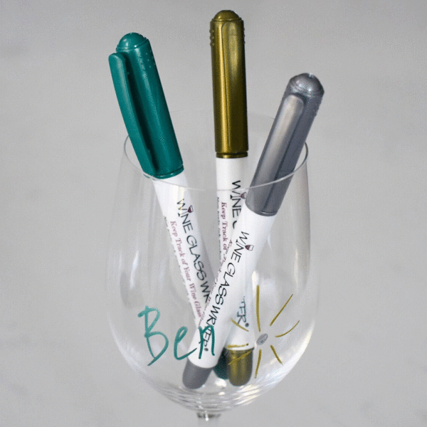 Wine Glass Writers Metallic Set - Image 2