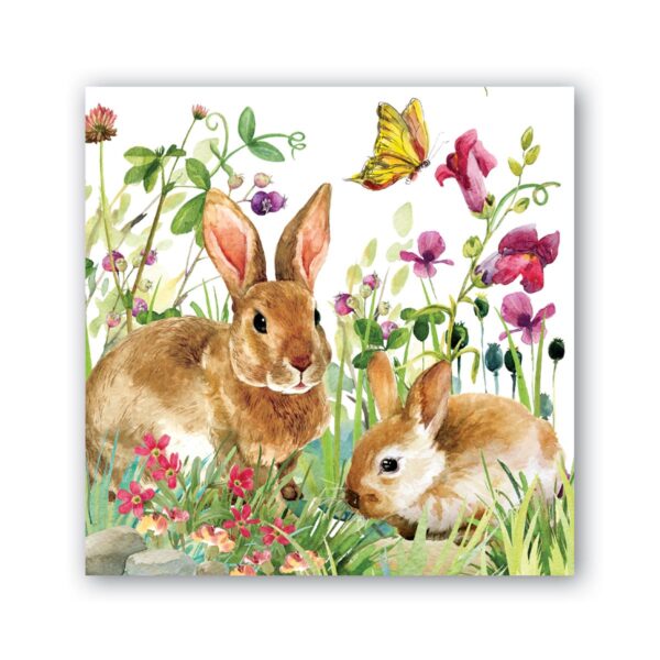 Bunny Meadow Cocktail Napkin