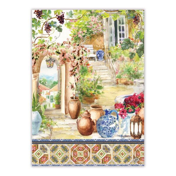 Tuscan Terrace Tea Towel