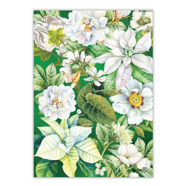 Winter Blooms Tea Towel