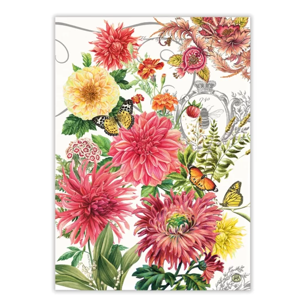 TOW418-Dahlias Kitchen Towel