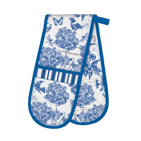 Indigo Cotton Double Oven Glove