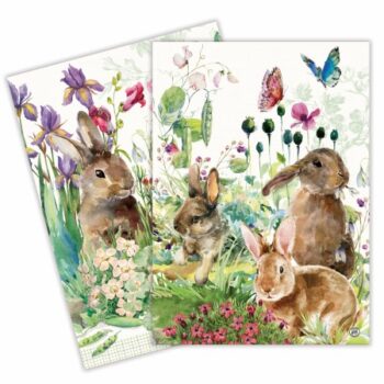 Michel Design Works Bunny Meadow Kitchen Towel Set of 2