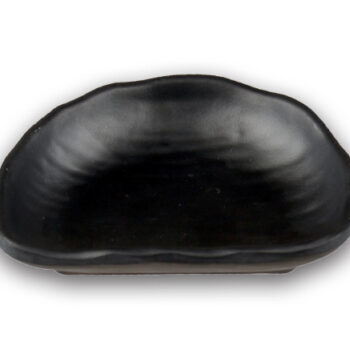 Bella Tavolo Black Earthenware Half Sauce Bowl