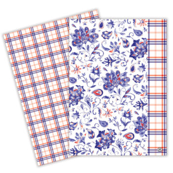Michel Design Works Paisley & Plaid Tea Towel Set of 2