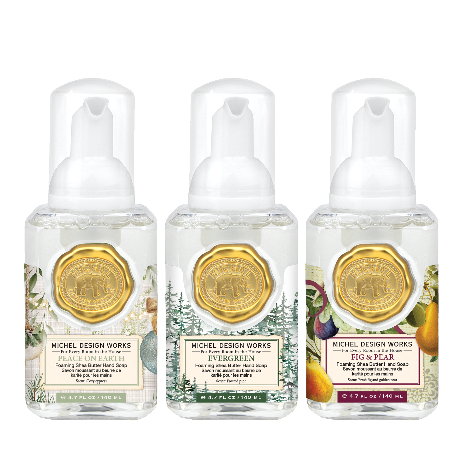 Michel Design Works Seasons Greetings Mini Foaming Soap Set