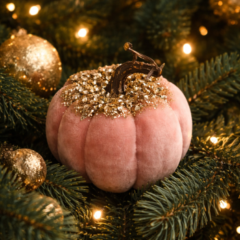 Baker Street Christmas Collection Pink velvet pumpkin