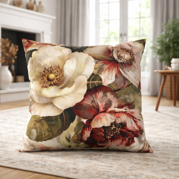 Briarwood Cottage  Vintage Grandiflora Velvet Cushion Cover