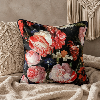 Briarwood Cottage Tropical Summer Velvet Cushion Cover