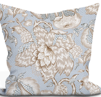 Briarwood Cottage Ture Blue  Cotton Cushion Cover